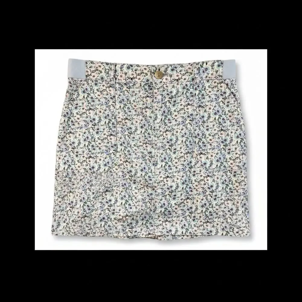 Lee Floral Print Skort Women's Size 8M Mid Rise Golf Tennis Built In Shorts